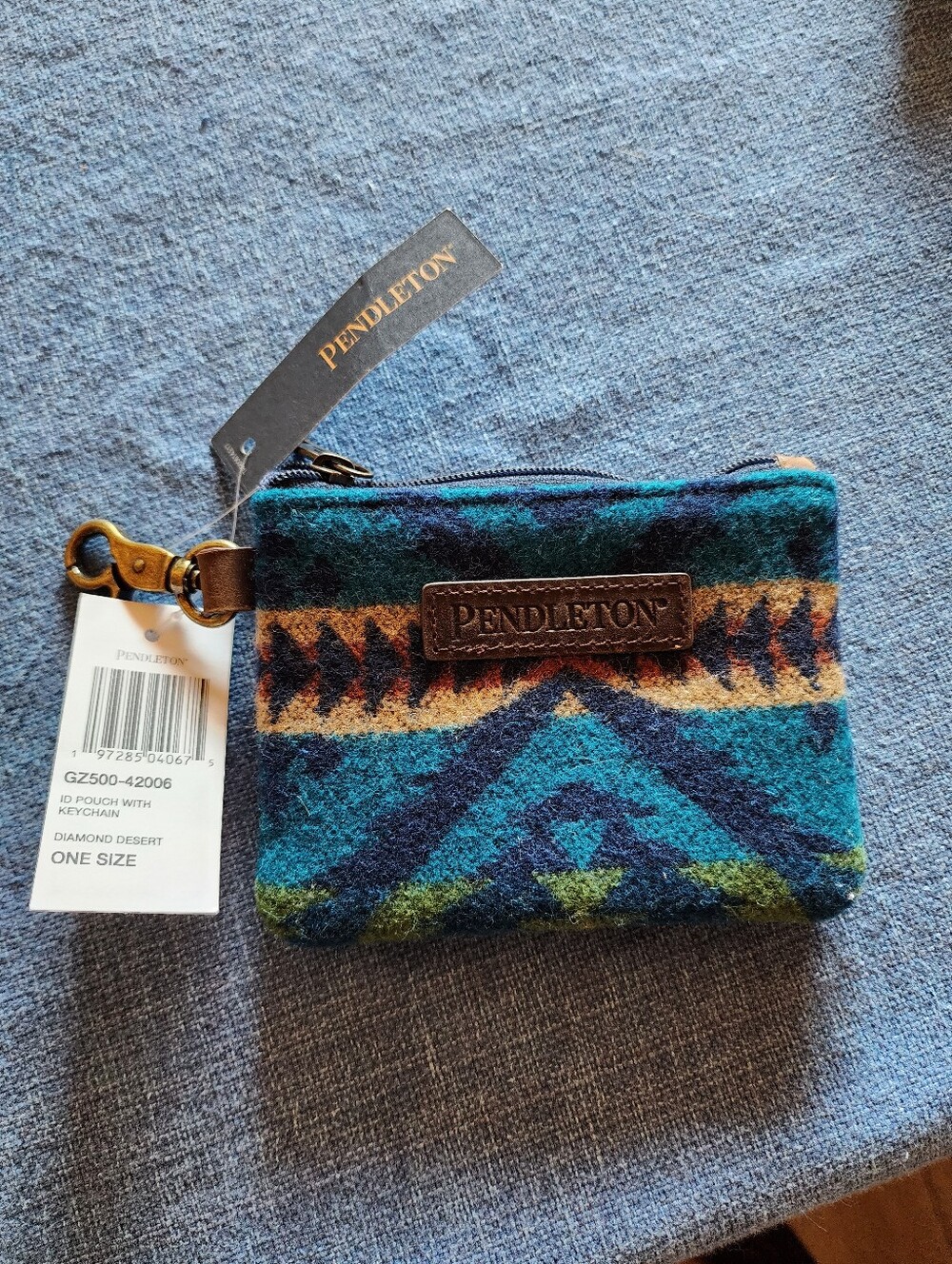 Pendleton Diamond Desert Wool ID Pouch with Keychain
